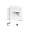 49498 - Luminario LED empotrable de cortesía 1 W, luz cálida, blanco