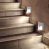 49498 - Luminario LED empotrable de cortesía 1 W, luz cálida, blanco