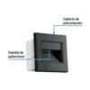 49499 - Luminario LED empotrable de cortesía 1 W, luz cálida, negro