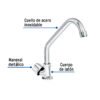 49500 - Llave individual fregadero, cuello corto, hexagonal, BASIC