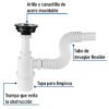 49506 - Céspol de bote con contracanasta de acero inox. p/fregadero