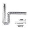 49507 - Céspol flexible, polietileno cromo, para lavabo y fregadero