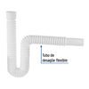 49509 - Céspol flexible, polietileno blanco, para lavabo y fregadero