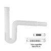 49509 - Céspol flexible, polietileno blanco, para lavabo y fregadero