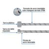 49510 - Manguera p/WC, acero inox, 1/2"x7/8", 35 cm, plástico/latón