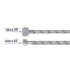 49510 - Manguera p/WC, acero inox, 1/2"x7/8", 35 cm, plástico/latón