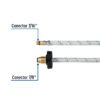 495132 49513 - Manguera pigtail, aluminio, 7/16" x 7/8", 55 cm, FOSET
