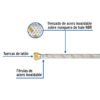 495161 49516 - Manguera para gas, acero inox, 3/8" flare, 150 cm, FOSET