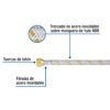 49517 - Manguera para gas, acero inox, 3/8" flare, 200 cm, FOSET