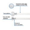 49522 - Manguera p/WC vinilo blanco 1/2"x7/8", 60cm, plástico/latón