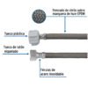 49524 - Manguera p/WC, vinilo gris, 1/2"x7/8", 60cm, plástico/latón