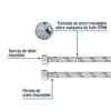 495281 49528 - Manguera p/WC, acero inox, 1/2"x7/8", 60 cm