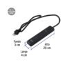 49534 - Multicontacto 3 entradas 2 ptos USB sup de picos 300 J negro