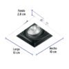495442 49544 - Luminario empotrable con 1 spot dirigible, blanco, VOLTECK