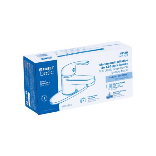 495503 49550 - Monomando lavabo, ABS, nariz recta, con cubierta, BASIC
