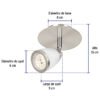 495522 49552 - Luminario de sobreponer 1 spot base GU10, Verona, Volteck