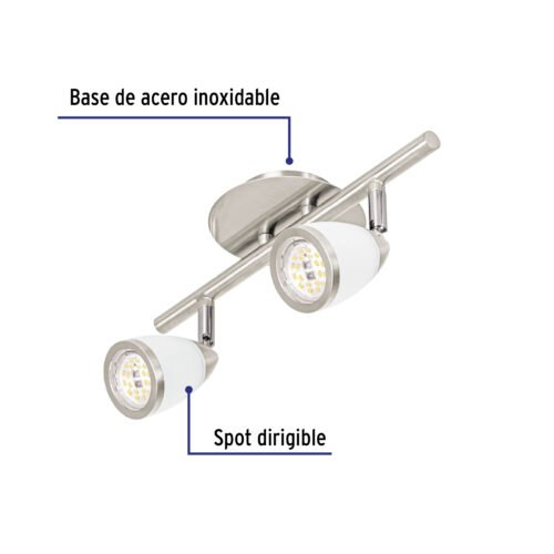 495531 49553 - Luminario de sobreponer 2 spots base GU10, Verona, Volteck