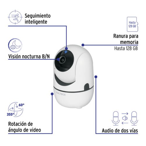495562 49556 - Cámara WiFi Robotizada 3MP, Volteck