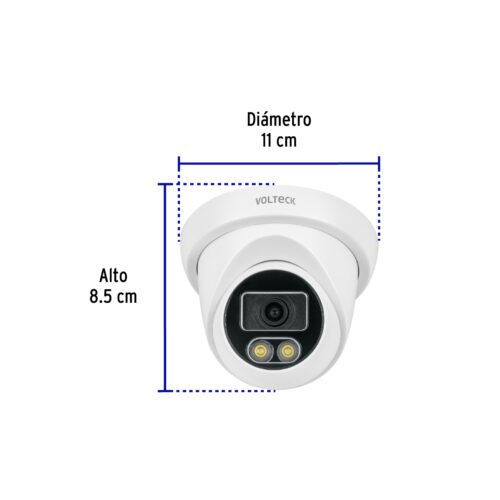 49580 - Cámara Tipo Domo 5MP, Lente 2.8mm, c/Micrófono, Volteck