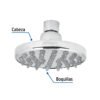 495811 49581 - Regadera cromo 4" plato redondo, sin brazo, Foset Element