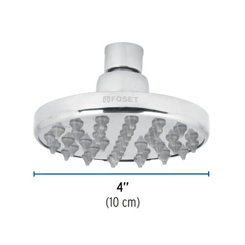 495812 49581 - Regadera cromo 4" plato redondo, sin brazo, Foset Element