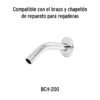 495815 49581 - Regadera cromo 4" plato redondo, sin brazo, Foset Element