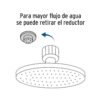 49577 - Regadera cromo 8" plato redondo, con brazo, Foset Element