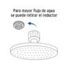 49583 - Regadera cromo 8" plato redondo, sin brazo, Foset Element