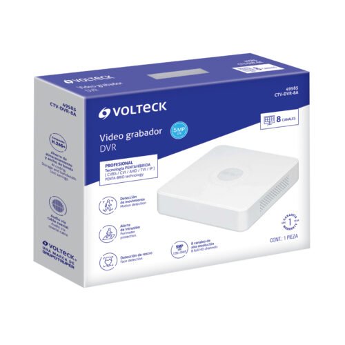 49585 - Video grabador DVR de 8 canales, 5MP, Volteck