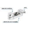 495871 49587 - Mezcladora 4" para lavabo, nariz larga, cartucho compresión