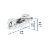495872 49587 - Mezcladora 4" para lavabo, nariz larga, cartucho compresión
