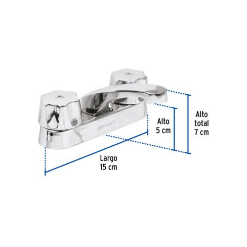 495872 49587 - Mezcladora 4" para lavabo, nariz larga, cartucho compresión