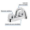 495891 49589 - Mezcladora 4" para lavabo, cuello curvo, cartucho compresión