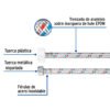 495931 49593 - Manguera p/WC, aluminio, 1/2"x7/8", 50cm, plást/metal, Basic