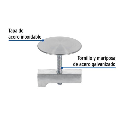 49596 - Cubretaladro de acero inoxidable 1-3/4" satín, Foset