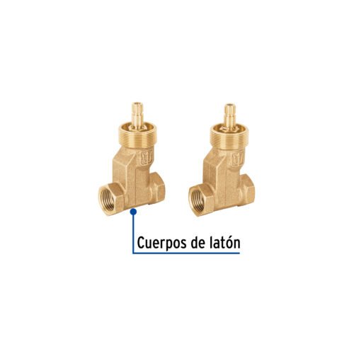 49601 - Juego llaves empotrar roscables, 1/4 vuelta, s/maneral,Foset