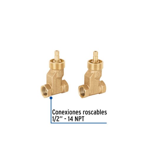 49601 - Juego llaves empotrar roscables, 1/4 vuelta, s/maneral,Foset