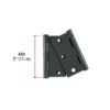 49603 - Bolsa c/2 bisagras cuadradas 3", plana, negro, HERMEX