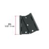 49604 - Bolsa c/2 bisagras cuadradas 3-1/2", plana, negro, HERMEX