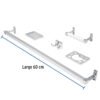 49607 - Juego de 5 accesorios para baño, metálicos, cromo, BASIC