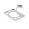 496101 49610 - Portavaso cepillero, metálico, cromo, BASIC