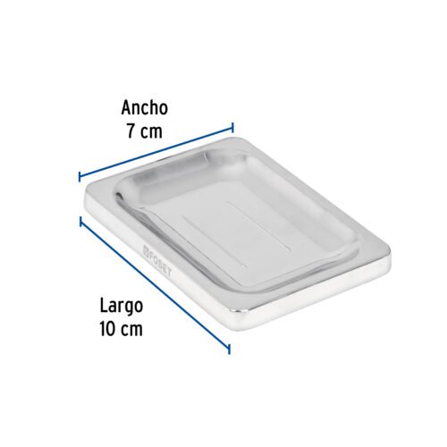 496112 49611 - Jabonera metálica, cromo, BASIC