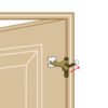 49614 - Tope de puerta para bisagra, acabado latón antiguo, HERMEX