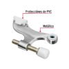 49615 - Tope de puerta para bisagra, acabado cromo mate, HERMEX