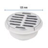 49616 - Coladera de ABS con rejilla cromada 5", 1/4 de vuelta, Foset