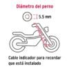 496223 49622 - Candado para freno de disco motocicleta, 5.5mm, HERMEX