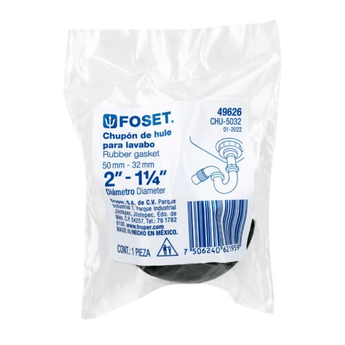 496263 49626 - Chupón de PVC, 2" x 1-1/4", Foset