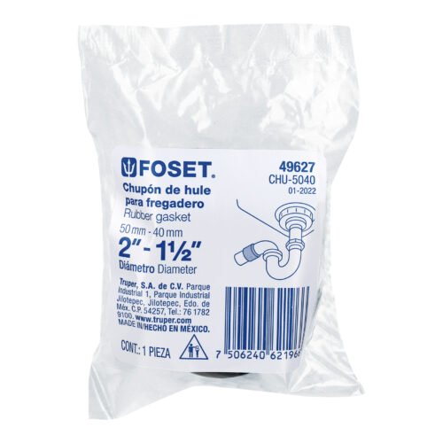 49627 - Chupón de PVC, 2" x 1-1/2", Foset