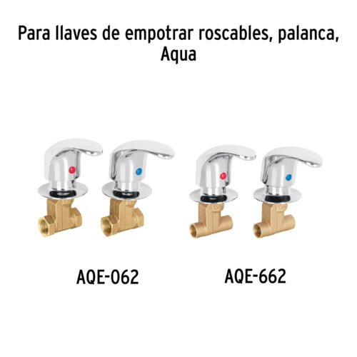 49628 - Juego de manerales de palanca para regadera, satín, Aqua