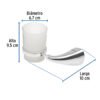 49632 - Portavaso cepillero metálico con vaso de vidrio, Foset Aero